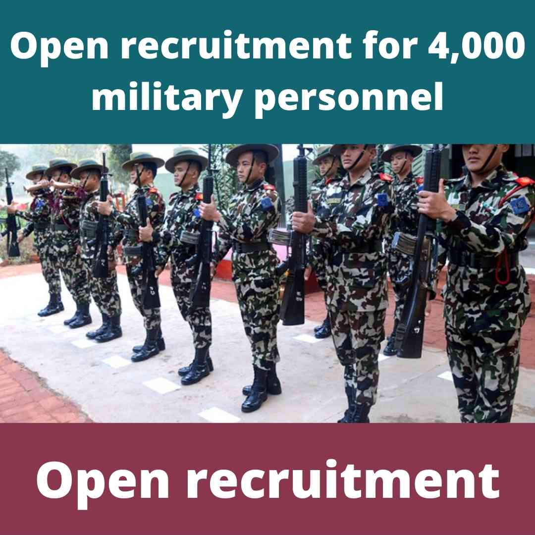 Open Recruitment for 4,000 Military Personnel