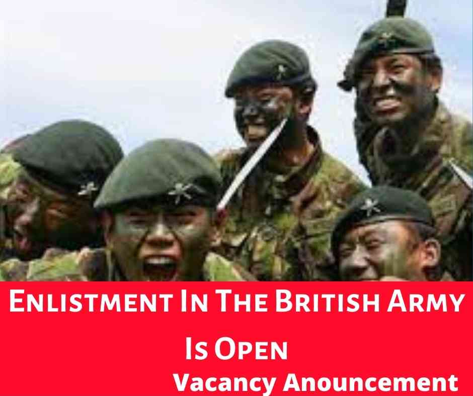 Enlistment In The British Army Is Open